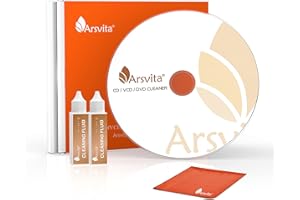 Arsvita Laser Lens Cleaner Disc Cleaning Set for CD/VCD/DVD Player, Safe and Effective, ARCD-03