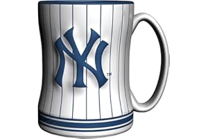 BOELTER BRANDS MLB New York Yankees 14-ounce Sculpted Relief Mug Alternate Color, Top Hat