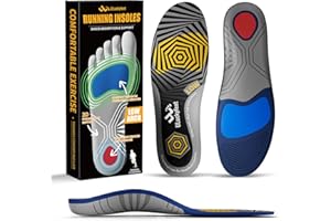 Running Insoles for Men Women & Extra Shock Absorption Boosts Sports Performance & Arch Support Inserts for Reduce Fatigue an