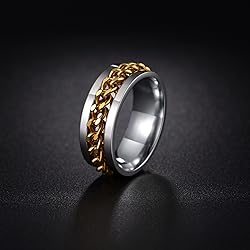 Udolfly Mens Fidget Rings Anxiety Rings for Men