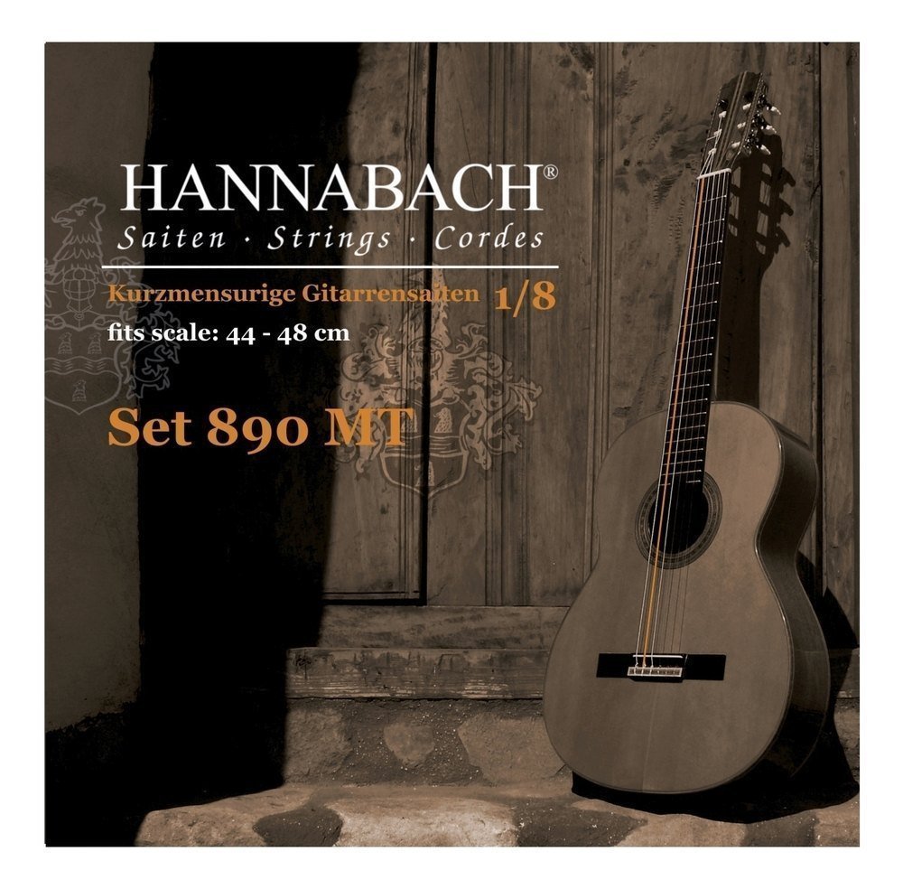 Hannabach Classical Guitar Strings Series 890 MT for 1/8 Children's Guitar Scale: 44-48 cm - G3 - 8903MT 1/8