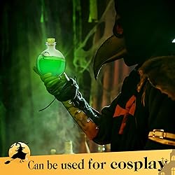 Tessco for you 3 Pcs Halloween Potion Bottles Glass