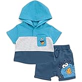 Sesame Street Pullover Hoodie and French Terry Shorts Newborn to Little Kid Sizes (Newborn - 5)