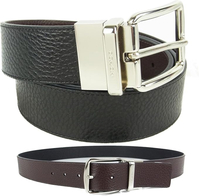 Amazon アウトレット コーチ Coach メンズ F Aq0 42 111 8cm フリーサイズ ワイド ハーネス カット トゥ サイズ リバーシブル レザー ベルト ブラック ブラウン sam 並行輸入品 ベルト 通販