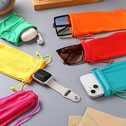 Shinylin 24 Pcs Sunglass Pouch Drawstring