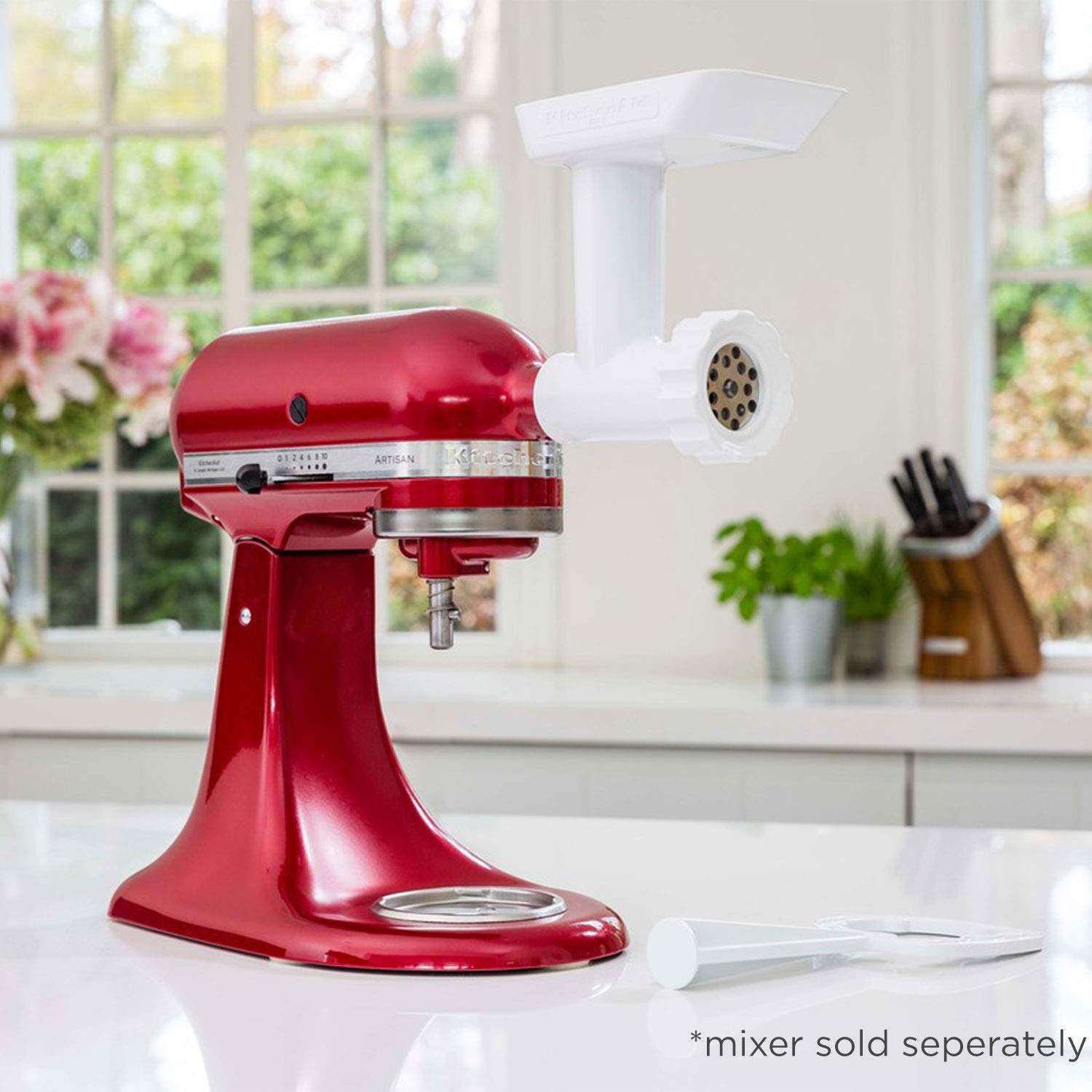 KitchenAid 5FGA Food Grinder, White (Optional Accessory for KitchenAid