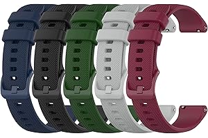 FitTurn Soft Colorful Silicone Watch Band Straps Compatible with Garmin Venu Sq watch Replacement Quick Release Watch Bands Sport Strap Compatible with Garmin Venu Sq Smartwatch
