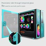 EGEN E-ATX PC Computer Case Water-Cooled Gaming Office Host Glass Side ARGB Fans view 5