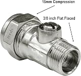 Reeds 2x 15mm 3/8in Male Flat Faced Isolating Valve Pack view 2