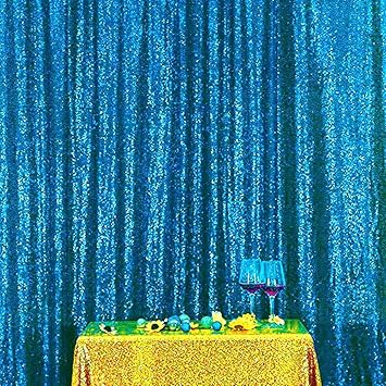 Amazon Com Lylycty 8x8ft Lake Blue Glitter Backdrop Pack Foil