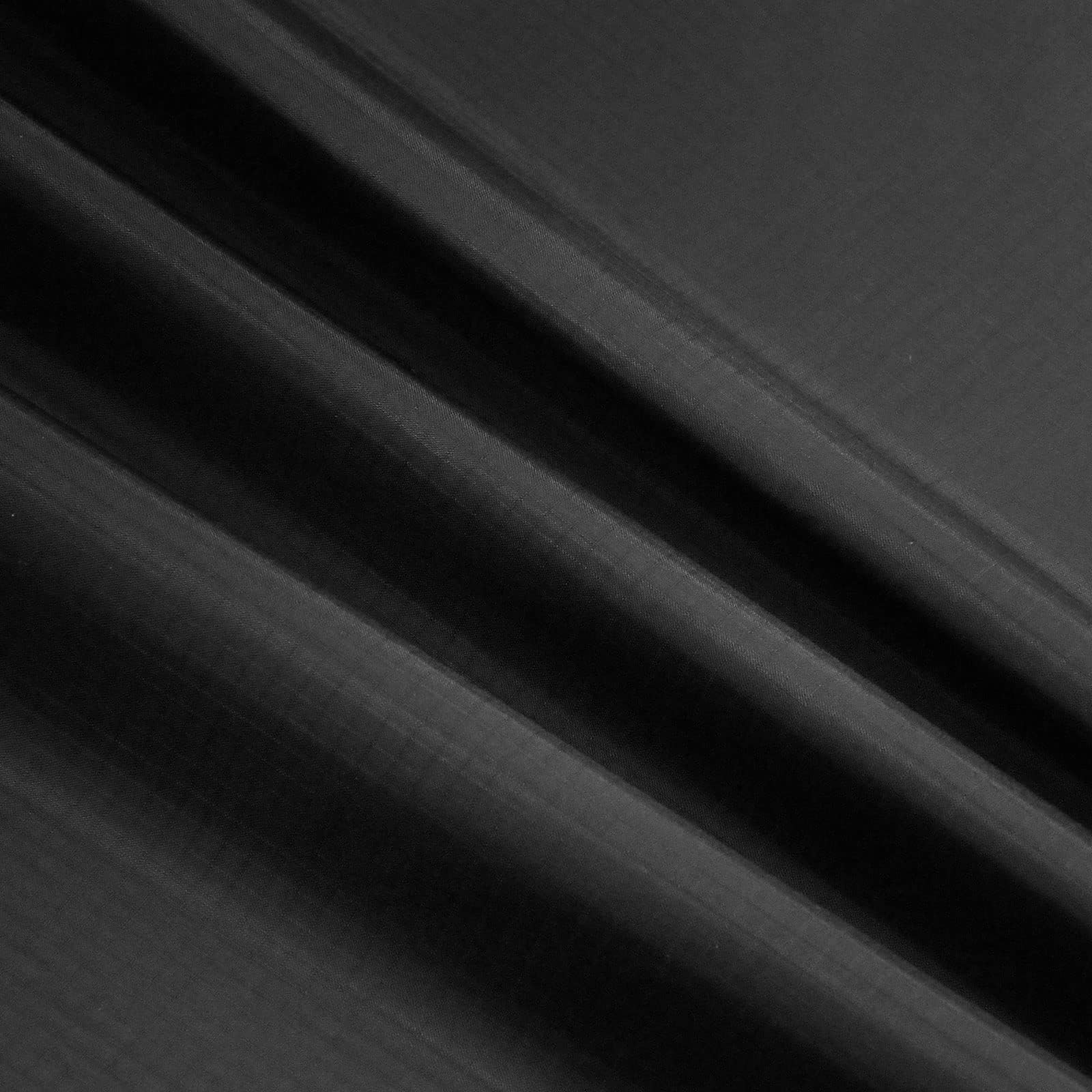 9KM DWLIFE 40D Waterproof Ripstop Nylon Fabric 3oz Nylon Sheets PU Coating Tear Resistant for Outdoor Cover Tent Kite Bag Material(Black,1 Meter(100cm x 152cm))