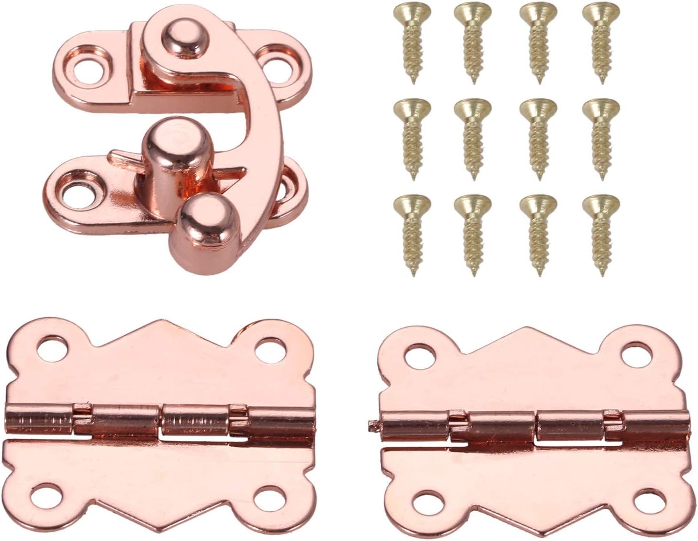 DUO ER 3pcs/Set Rose Gold Door Hinges Drawer