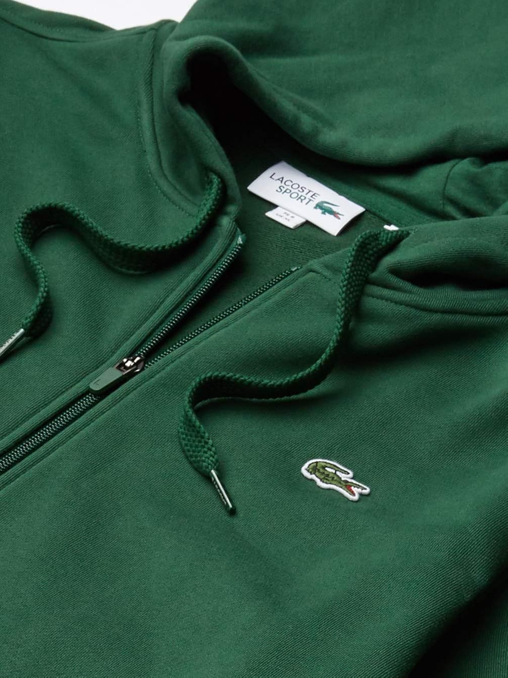 Lacoste Mens Sport Long Sleeve Fleece Full Zip Hoodie Sweatshirt at  Men’s Clothing store
