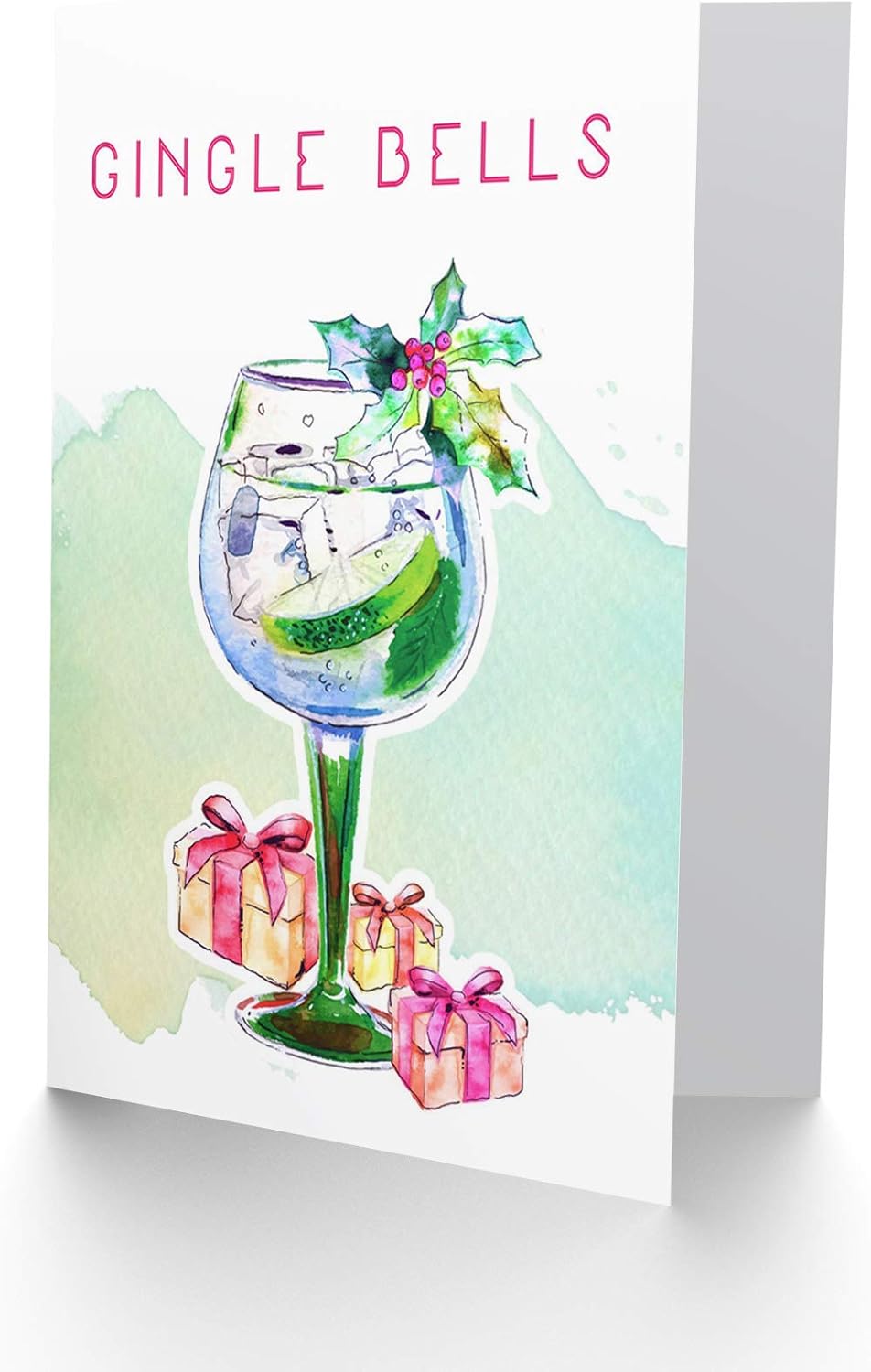 Wee Blue Coo CHRISTMAS JINGLE BELLS GIN PUN FUNNY ALCOHOL CARD CP3067, 17.5 x 12.5 cm - Image 3