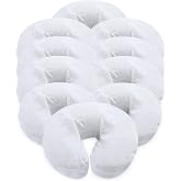 London Linens Pack of 10, Premium Extra Thick 100% Cotton Flannel Massage Tables Face Cradle Covers Cozies Fitted - Includes 10 pcs (White)