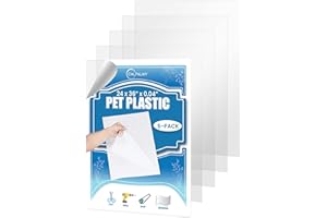 5 Packs of 24x36x0.04 PET/Plexiglass Panels | Unbreakable and Lightweight Substitute for Glasses | Great Use for Sneeze Guard