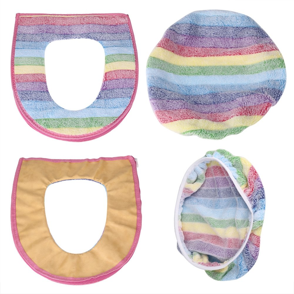 Best bathroom toilet seat warmer cover washable (black)