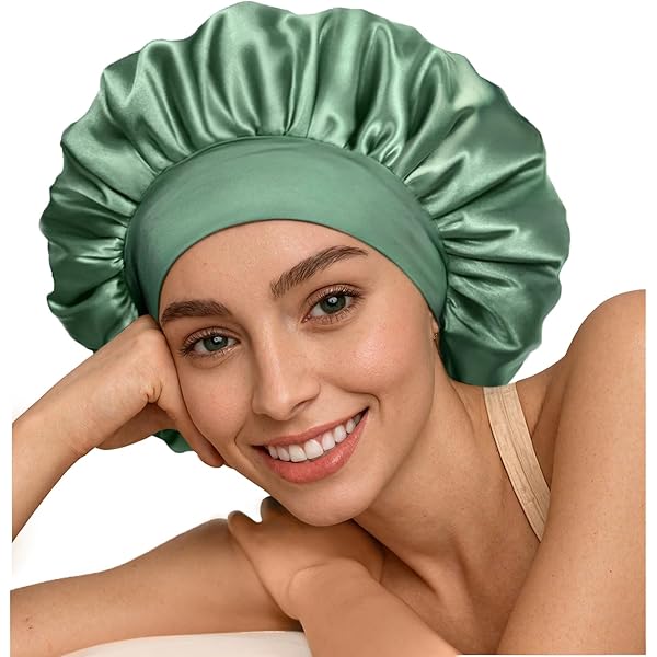 Satin Bonnet Adubor Double-Layer Silk Bonnet Non-Slip Sleep Cap