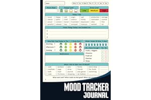 Mood Tracker Journal: Daily Wellness and Mental Health Diary with Prompts - Relieving Stress, Depression and Anxiety - Mood Tracker for Women, Men and Teens