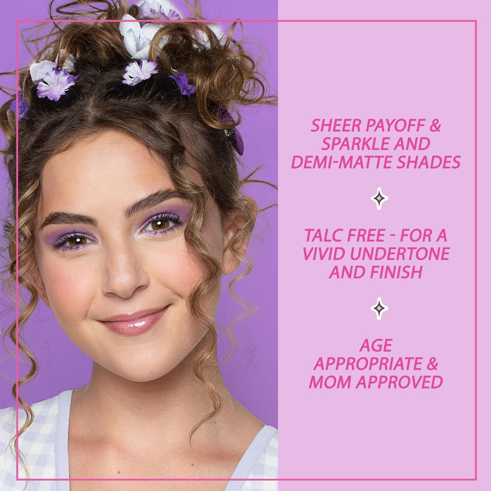 Petite ’N Pretty WhimsiCali Eyeshadow & Cheek Makeup Palette Kit for Kids, Tweens & Teens - Natural, Clean, Non-toxic - Made in USA