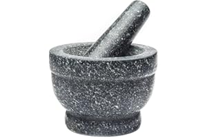 Fox Run Brands Granite Mortar and Pestle - 6250, Gray, 5.5 x 6 x 6 inches