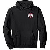 Ohio State Buckeyes Front/Back Brutus Black Pullover Hoodie