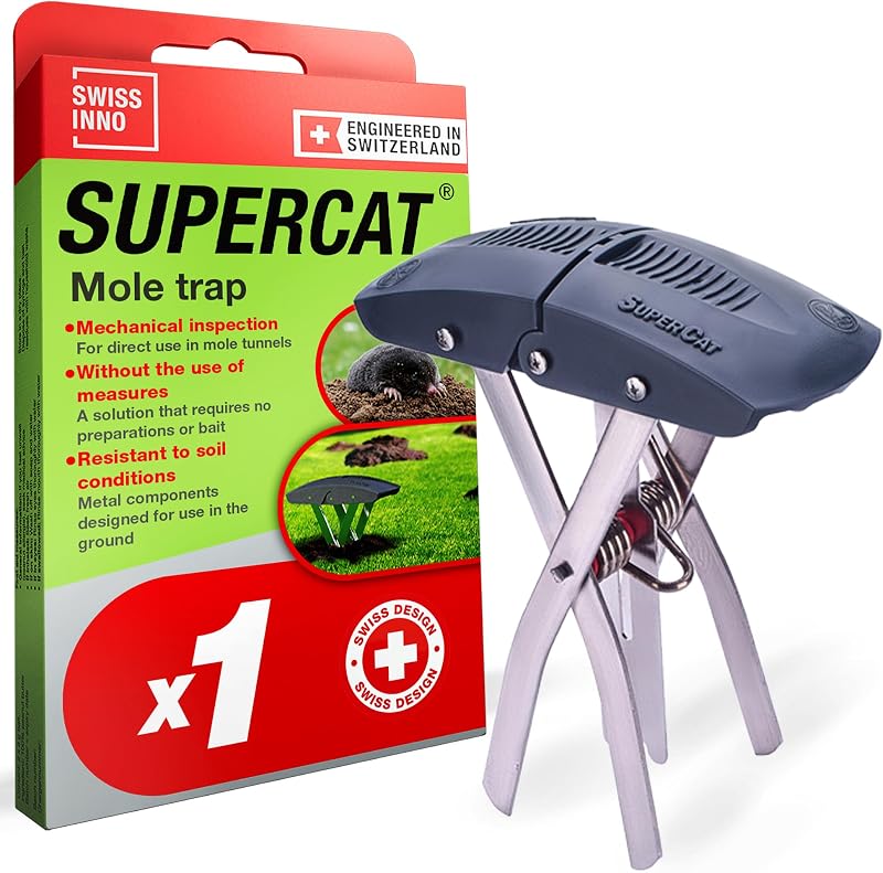 SWISSINNO SuperCat Mole Trap Heavy Duty Claw Catcher Reusable 1 Piece