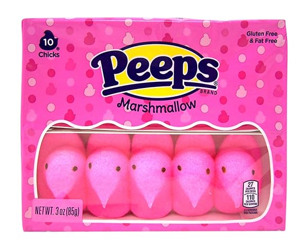 PEEPS PINK MARSHMALLOW CHICKS, 3 OZ, 10 CT