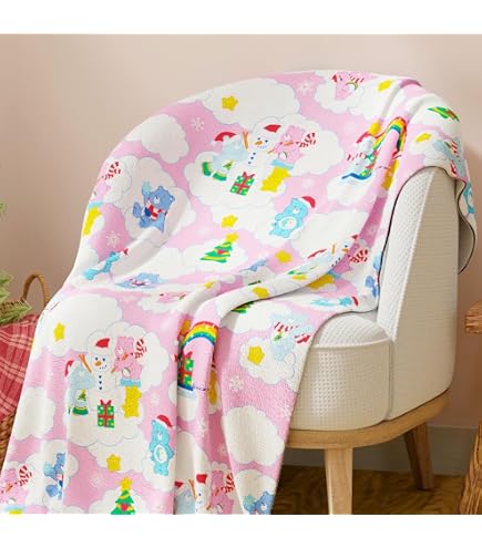 Care Bears Throw Blanket - 60x48 Inches, 100% Polyester Microfleece, Officially Licensed