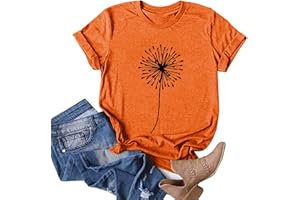 Aniywn Womens Short Sleeve Tops,Womens Loose T-Shirts Casual Printing Short Sleeves O-Neck Blouse Tops