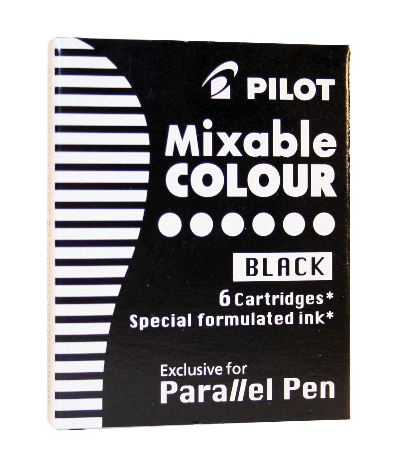 Pilot Ink Cartridges for Fountain Pen Parallel Pen Black, 3 - Pack