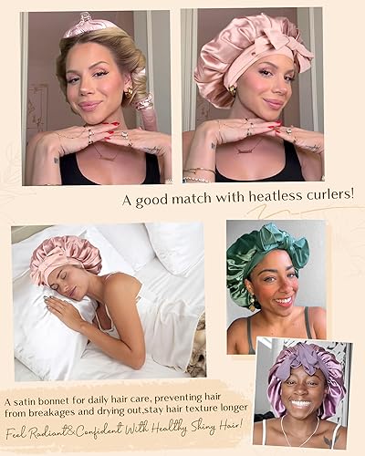 YANIBEST Silk Bonnet for Sleeping Women Adjustable Double Layer
