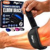 2-Pack Tennis Elbow Brace for Men &amp; Women, Golfer's Elbow Support Strap | Tendonitis Pain Relief, Compression Pad for Arm, Forearm Brace, Tendon Pain Relief, Counterforce, Golf Accessories Elbow Pad