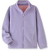 ACESTAR Girls Boys and Toddlers Polar Fleece Full-Zip Mock Jacket With Pockets for Children 4-14 Years