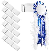 Berlune 12 Pcs/6 Pairs Arm Garters Homecoming Mum Garter for Men, White | Elastic Adjustable Armband Shirt Garter Sleeve for Man Anti-slip Shirt Sleeve Holders Homecoming Mum Accessories
