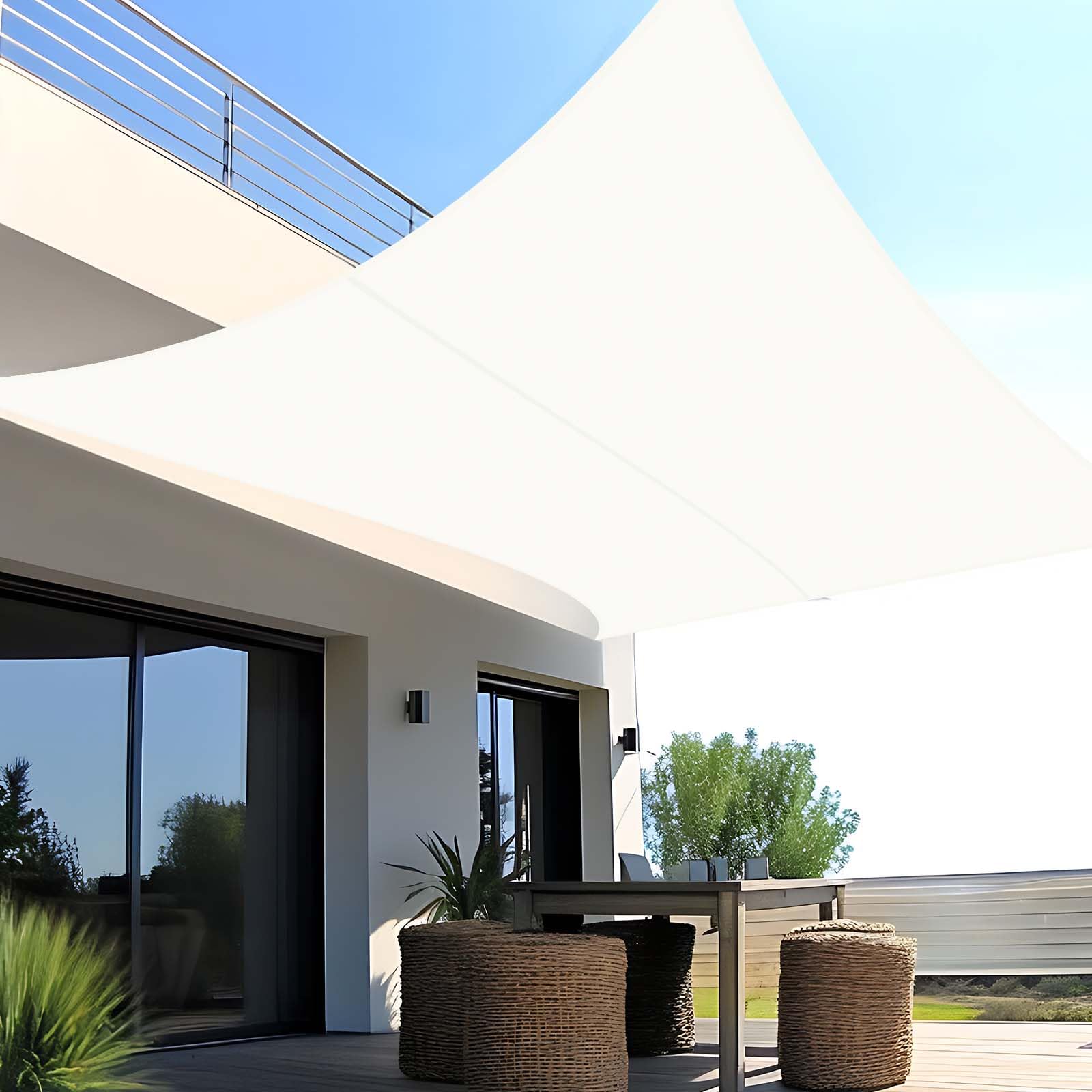 SUNNY GUARD Sun Shade Sail Rectangle 3x3m Waterproof UV Block for Garden Outdoor Patio - Cream