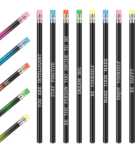 Express Pencils 'Return Pencil To Teacher' - 36 Pack, Assorted Colors, Unsharpened With Eraser