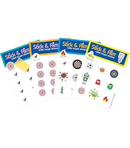 Autocollants Cible Toilette GORGECRAFT - Lot De 10 - Rose - Pour Apprentissage Propreté Garçons