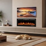 INMOZATA 50 inch Electric Fireplace Wall Mounted Inset Recessed Heater view 8