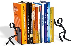 Toni Book Sider – Metal Book Holder, Black – Keeps Books Upright, Adds a Modern Touch, Ideal for Home or Office – Stylish Organization and Decor – Geguton