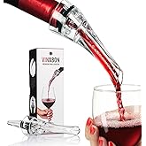 VINABON Wine Aerator Pourer Spout – Updated 2026 Professional Wine Aerator for Superior Flavor, Enhanced Bouquet & Rich, Smooth Finish. No-Leak, No-Drip, Spill-Free Design. Includes Wine Guide eBook
