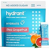 Hydrant Hydrate Grapefruit No Added Sugar 30 Stick Packs, Electrolyte Powder Rapid Hydration Mix, Hydration Powder Packets Dr