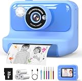 Hangrui Kids Camera Instant Print 2.4 inch 1080P 32GB Card Blue