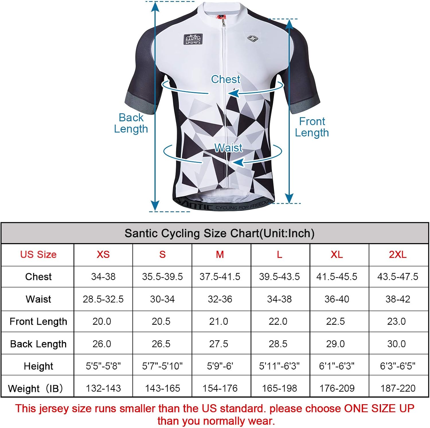 Santic Cycling Jerseys Men's Short Sleeve Bike Shirts Full Zip Bicycle Jacket with Pockets : Clothing