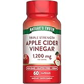 Nature's Truth Apple Cider Vinegar Vegan Capsules | 1200mg | 60 Veggie Pills | Extra Strength | Vegan, Non-GMO and Gluten Free Supplement