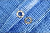 SolaDirect 2 x 2 m Blue Tarpaulin Waterproof Groundsheet Reinforced Eyelets view 5