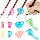 Larspotta Assorted Pencil Finger Grips for Kids Handwriting, Toddlers 3-5 | 4-Stage 8pcs, Claw Pencil Gripper, Tripod Pen Holder, Correction Tool, Adaptive Writing Trainer, Guide Helper, Left-Handed