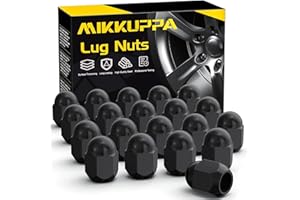 MIKKUPPA 20PCS M12x1.25 Lug Nuts - 3/4" Hex Black OEM Factory Style Acorn Conical Seat Dome Top 0.95" Tall Lug Nuts Replacement for Subaru Crosstrek Forester Impreza Legacy Outback