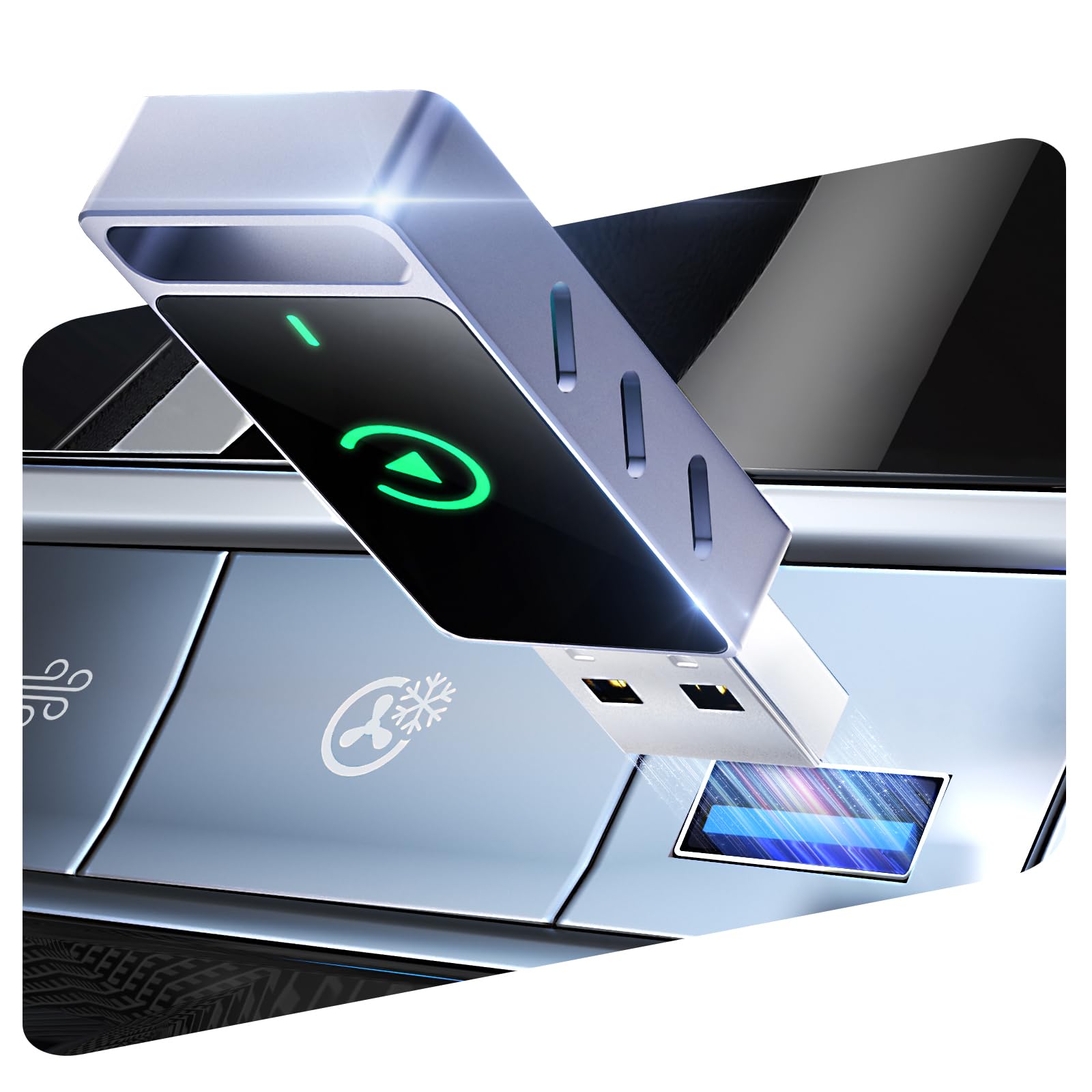 Photo 1 of 2025 Wireless CarPlay Adapter for iPhone ?30ms Latency? Wired to Wireless for Apple CarPlay Wireless Adapter ?3S Connection? Adaptable to iOS10+ Version & Cars from 2015+ Mini Size Car Play Wireless