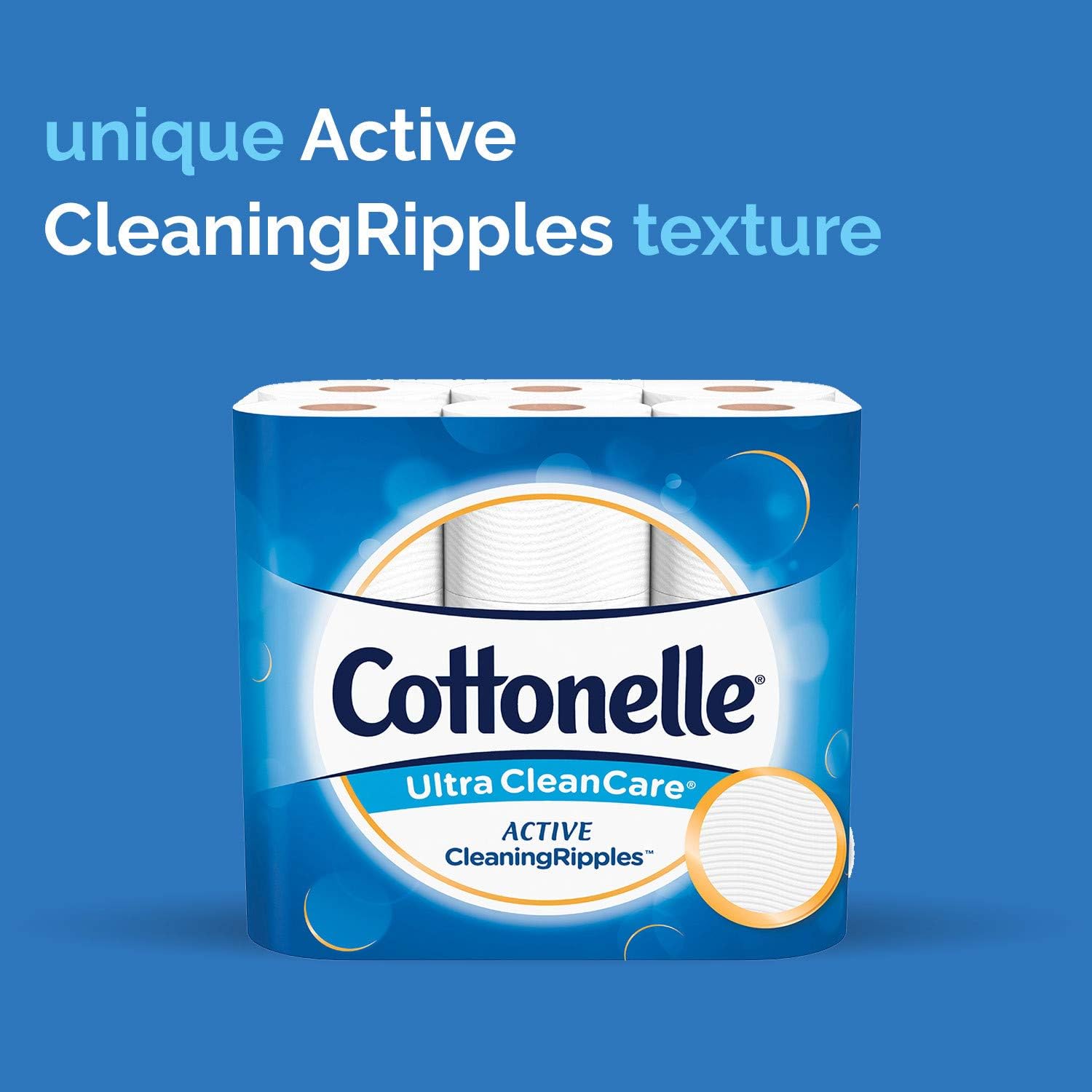 Cottonelle Ultra CleanCare Soft Toilet Paper with Active CleaningRipples, 24 Family Mega Rolls: Health & Personal Care